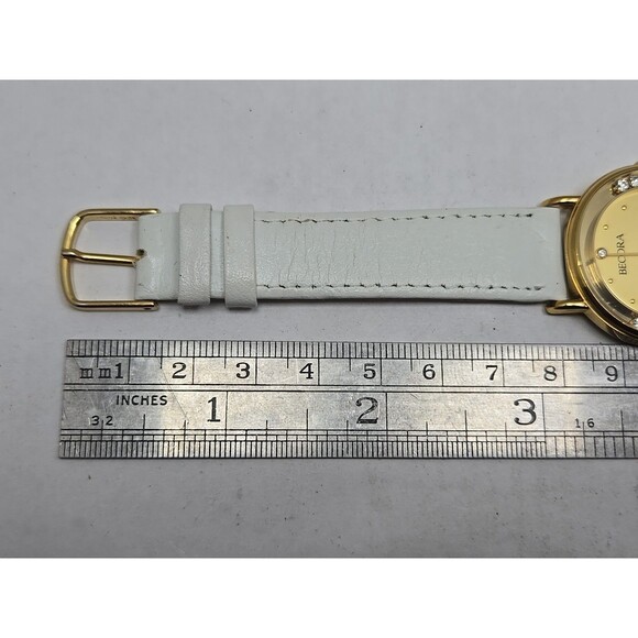 Womens Vintage Becora Gold Tone Watch Floating Rhinestones Crystals New Battery - Picture 8 of 11
